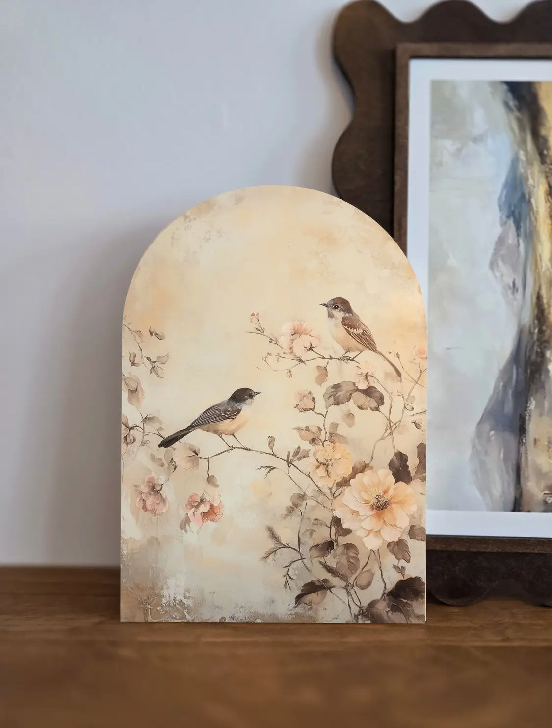 6”x4” Vintage Bird Wood Arch Sign