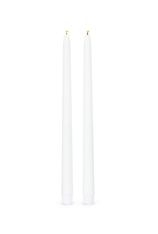12.5” White Taper Candles