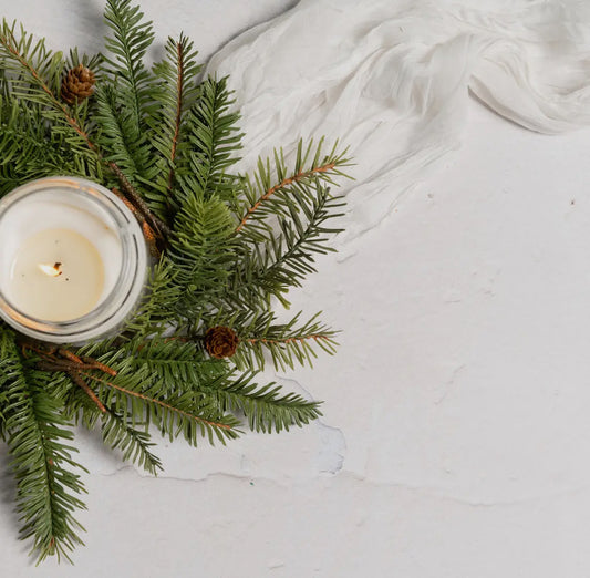 12” Hemlock & Douglas Fir w/Mini Pinecones Candle Ring