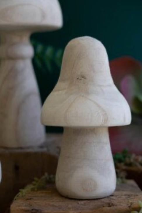 8.5” Natural Wood Mushroom