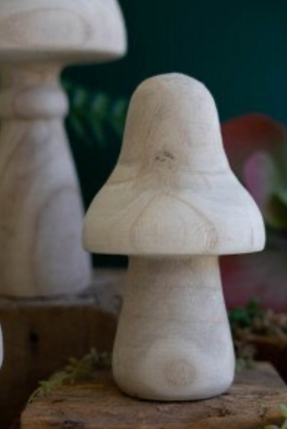 8.5” Natural Wood Mushroom