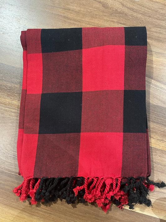 Red/Buffalo Plaid Throw