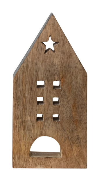 Mango Wood Houses w/Black Edges