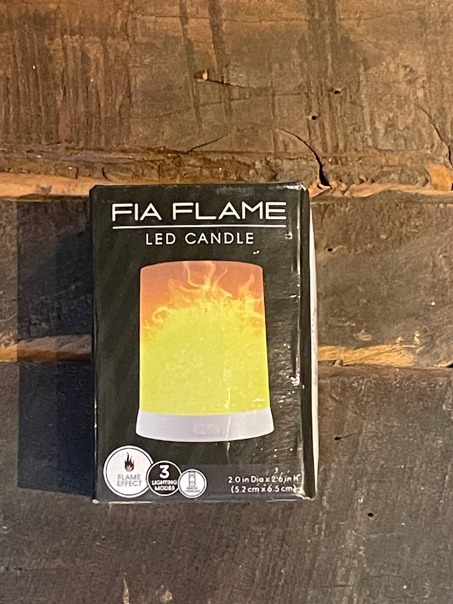 Fia Flame LED Candle-2”D x 2.6”H