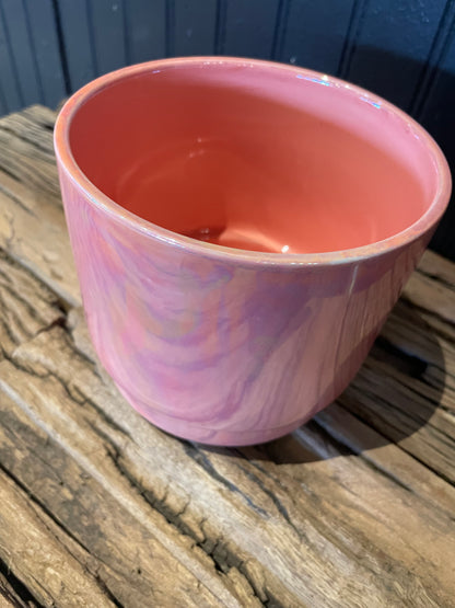 Iridescent Peach 4” Planter