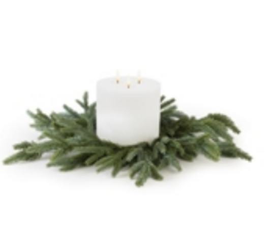 17”D Fresh Touch Spruce Candle Ring