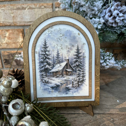 Winter Cabin | Canvas Artwork