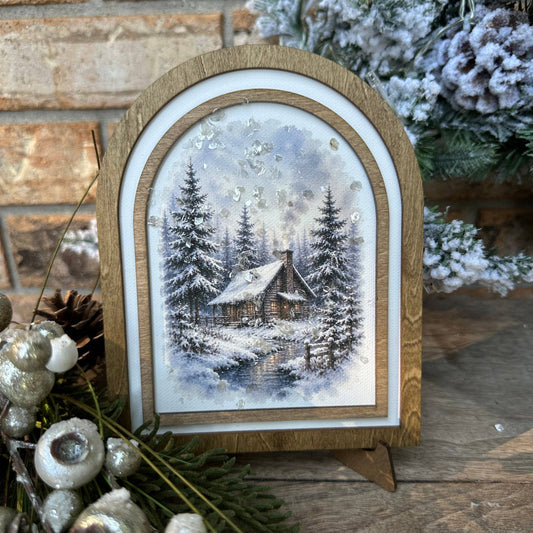 Winter Cabin | Canvas Artwork
