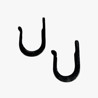 Utility Wall Hook, Black Cast Iron, Heavy Duty for Coats, Towels or Bags