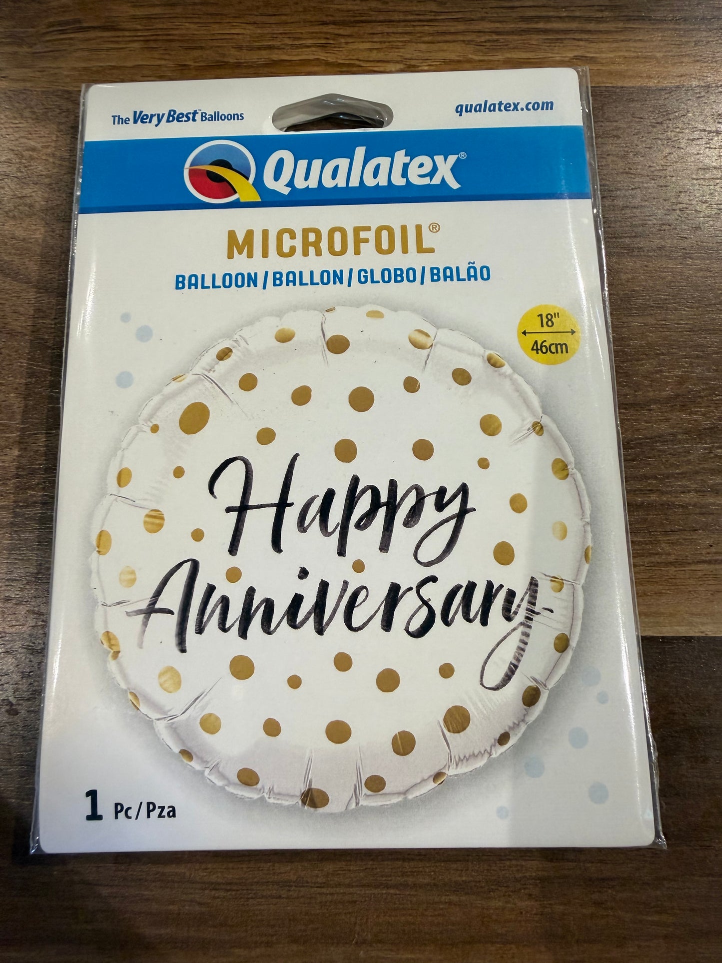 18” Happy Anniversary Mylar Balloon
