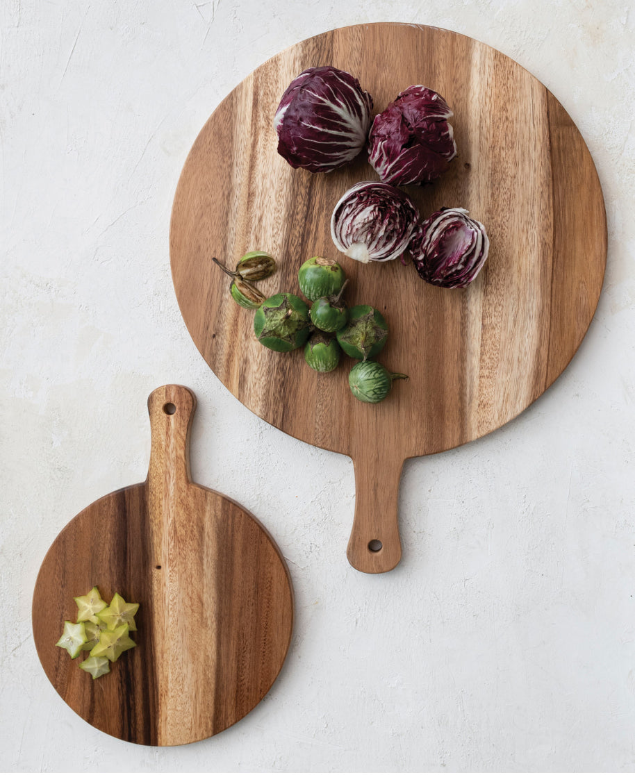 Suar Wood Cutting Board w/Handle