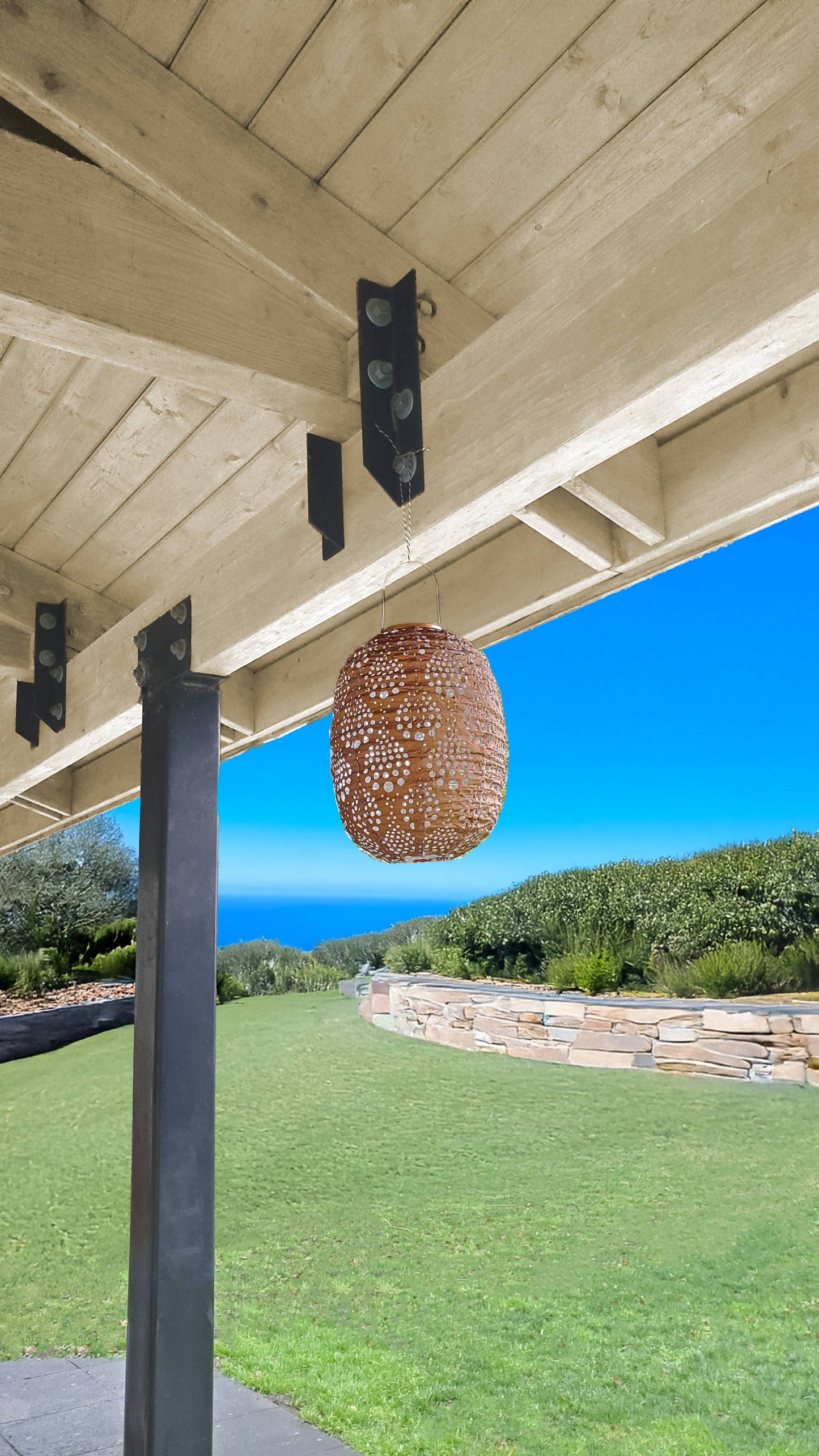 Stella Luxe 14" Barrel Dewdrop Battery Lantern