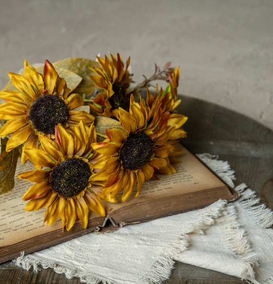 17” Dark Yellow Sunflower Bush