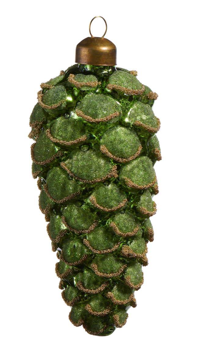 5” Green Pinecone Ornament
