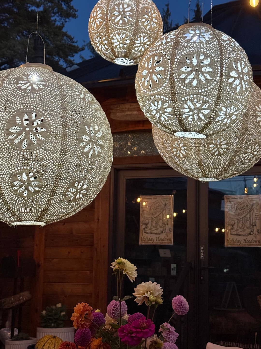 *NEW* Stella Luxe 12" Globe Boho Battery Lantern - Pearl