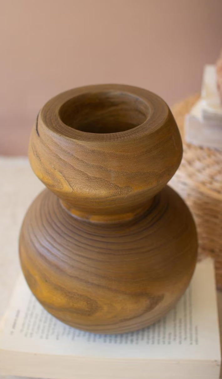Hand Turned Wooden Vase-Small