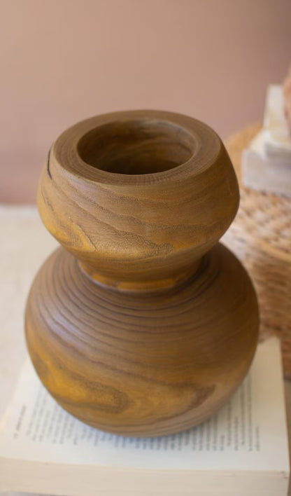 Hand Turned Wooden Vase-Small