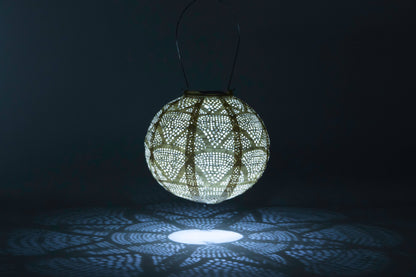 Stella Globe 8" Solar Lantern - Pearl