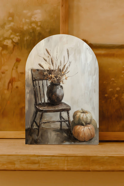 6” x 4” Pumpkins & Chair Arch Sign
