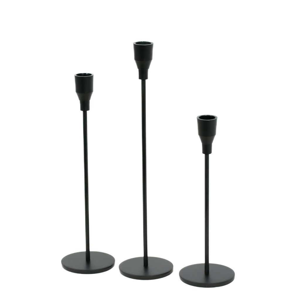 Black Iron Candle Holders