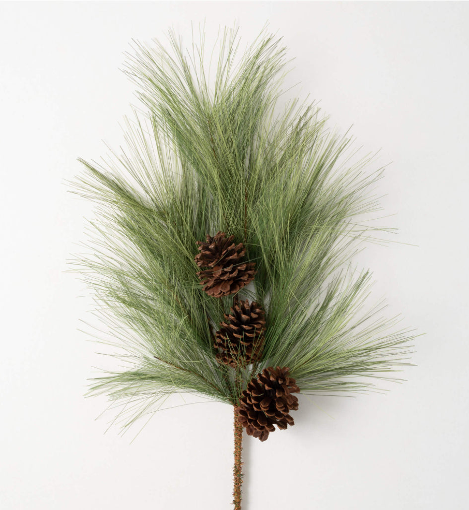 Light Long Pine & Cone Spray