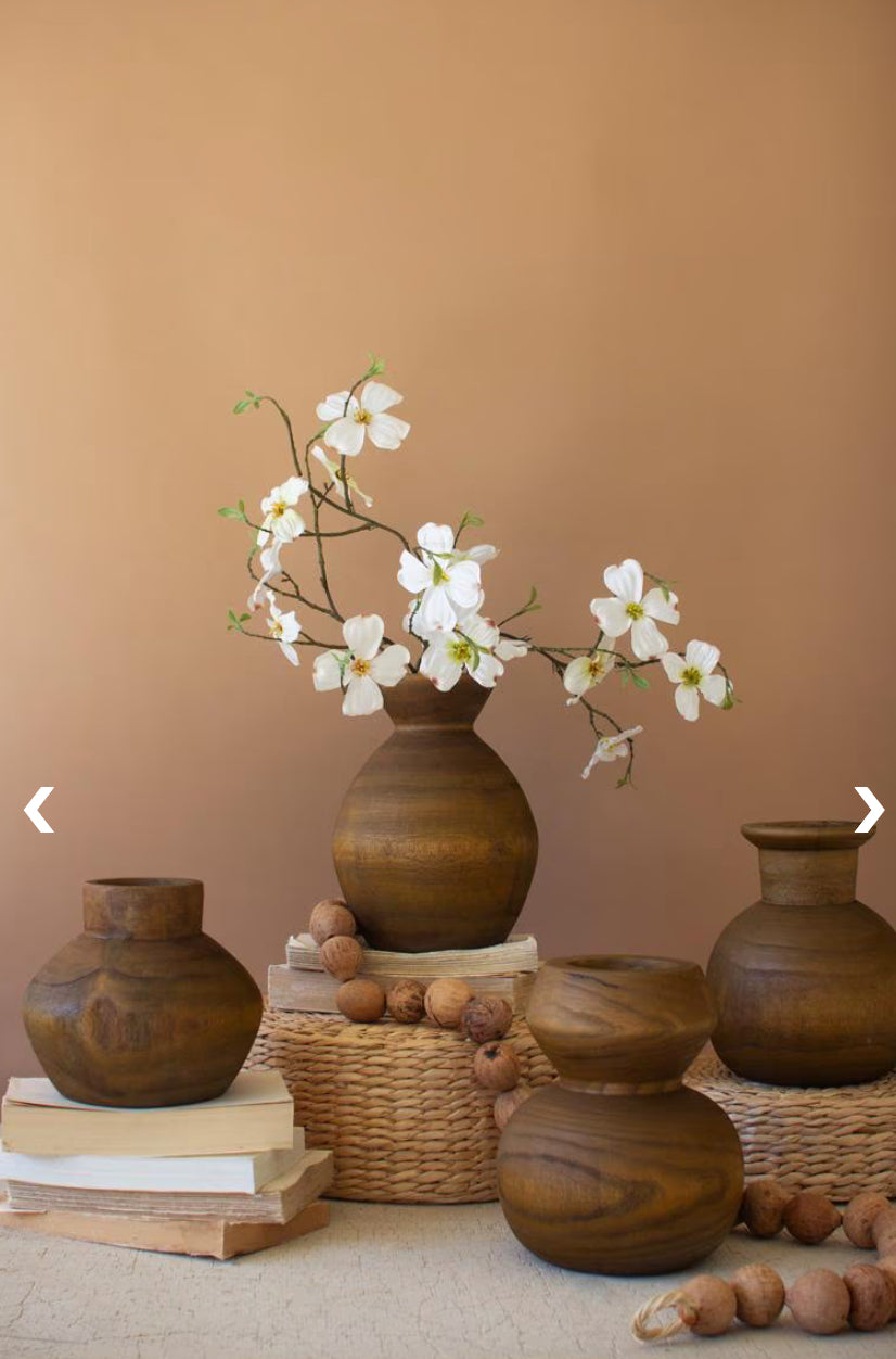Hand Turned Wooden Vase-Small