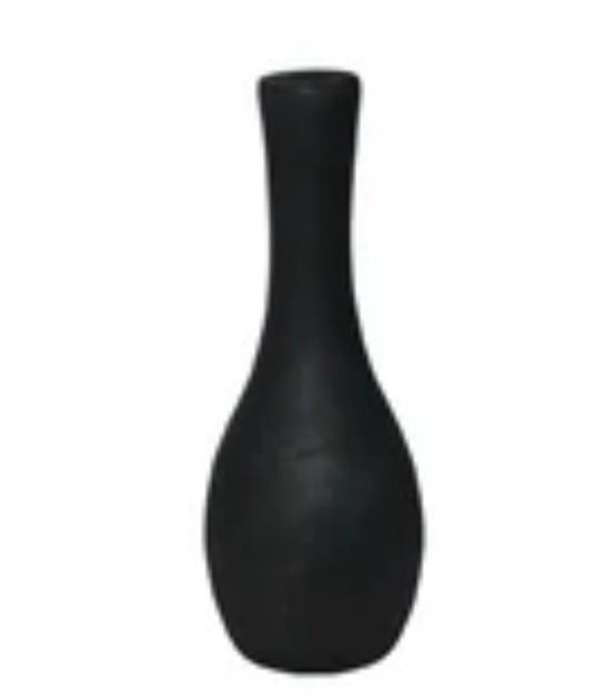Black Wood Slim Vase