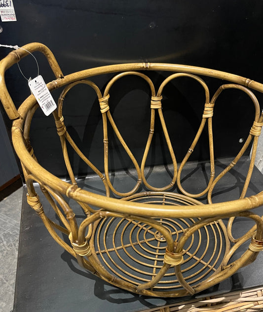Bamboo Metal Open Weave Bowl-Lg