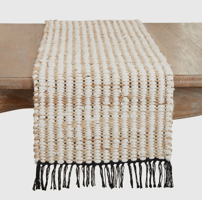 Chunky Chindi Fringed Table Runner
