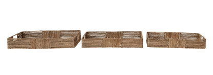 Hand-Woven Tray w/Handles-Small