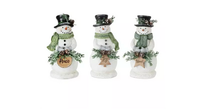 8.25 high resin snowman