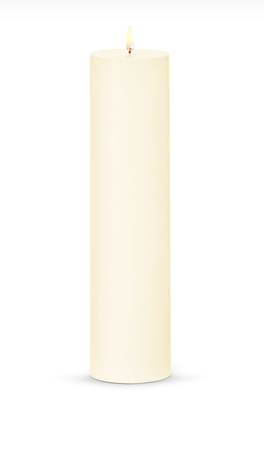 3”x12” Ivory Pillar Candle