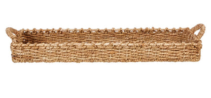 Decorative Hand-Woven Seagrass Tray w/Handles