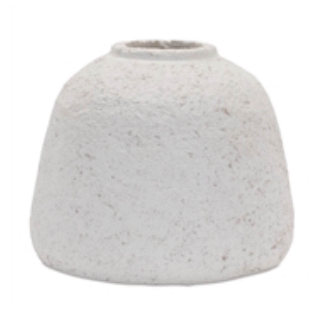 White 4” Terra Cotta Vase