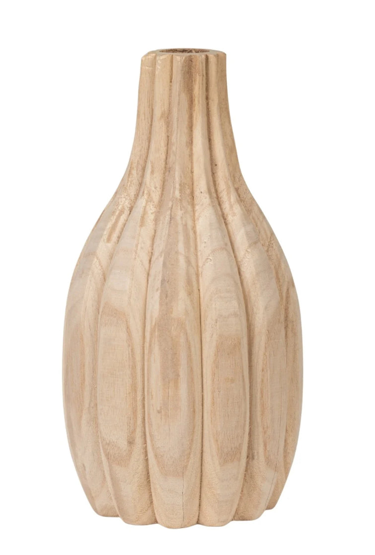 Decorative Carved Paulownia Wood Vase