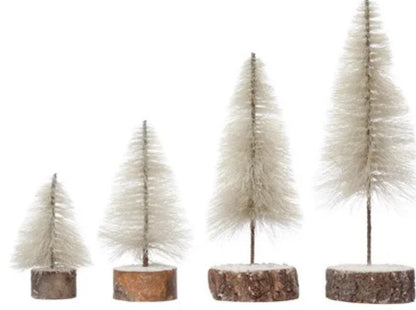 String Trees w/Wood Slice Base-Sm