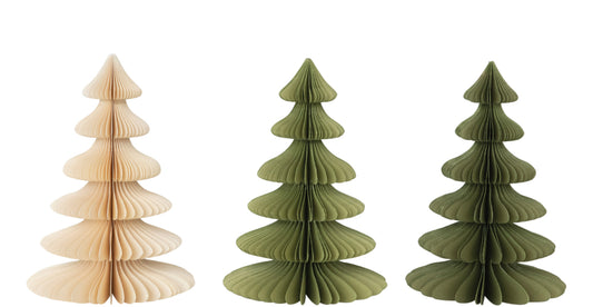 Paper Honeycomb Trees-3 Colors