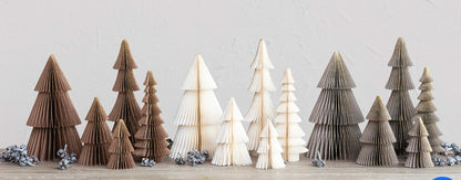 Paper Folding Honeycomb Trees-Set/5 Grey