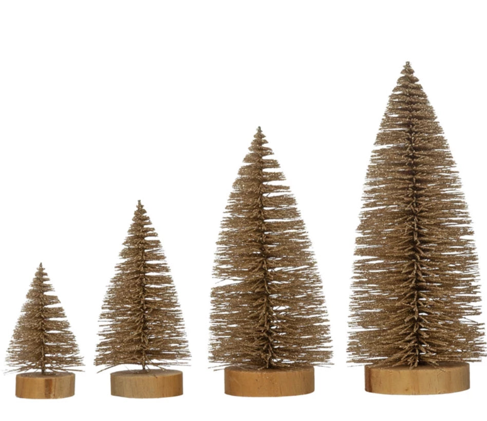 Gold Bottle Brush Tree-Sm