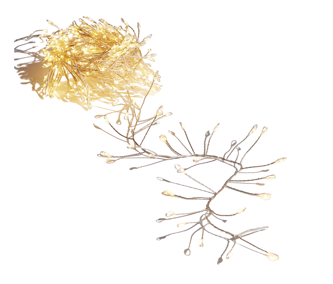 10’ Fairy Cluster Light on Silver Wire