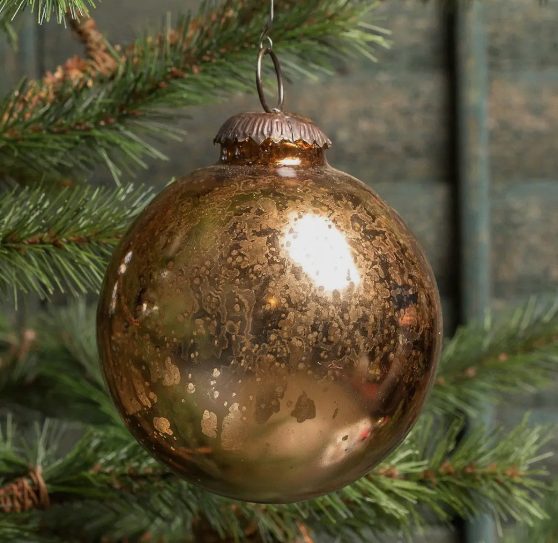 4” Bronze Kugel Ornament