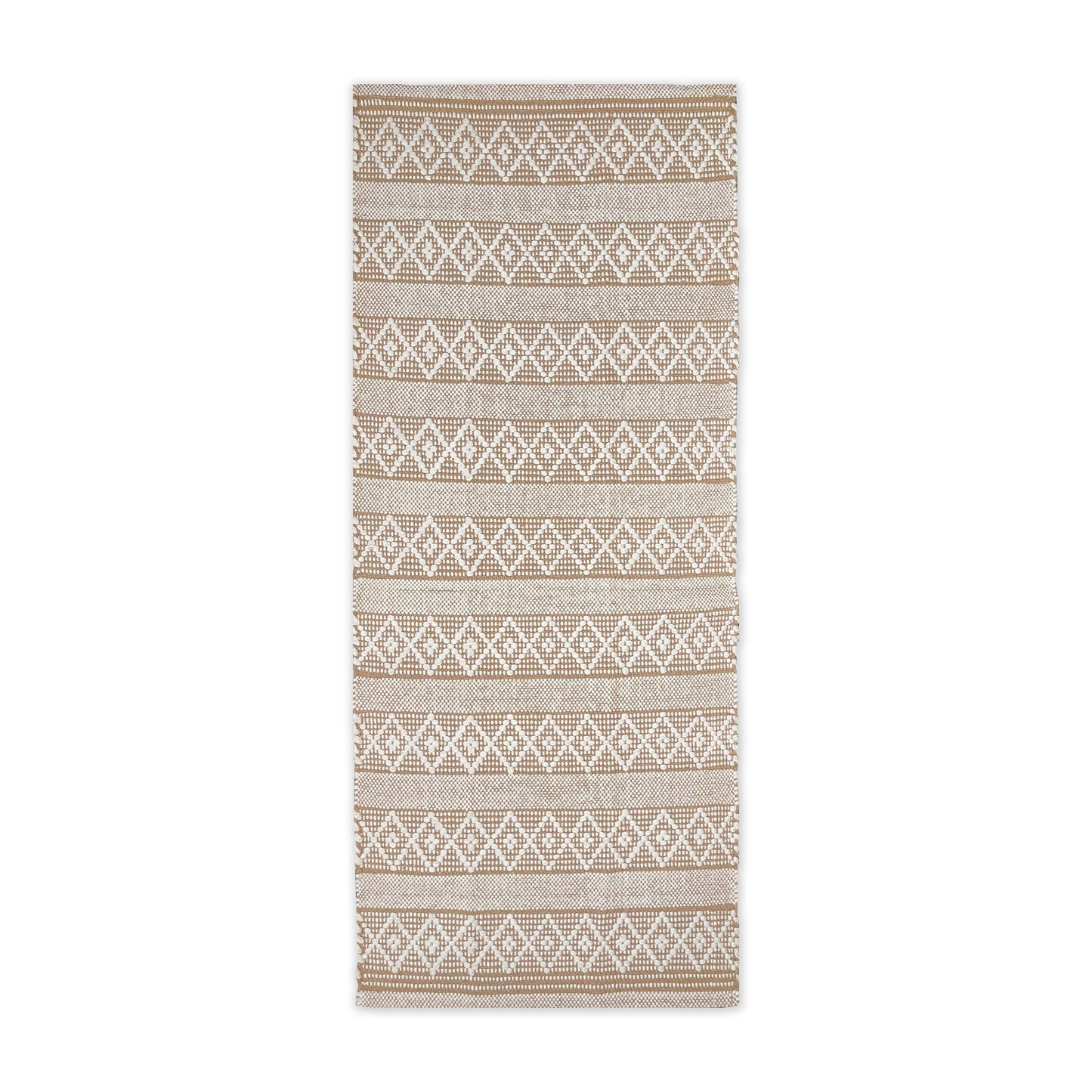 MOROCCO RUNNER RUG, BEIGE-WHITE, 2' x5'.