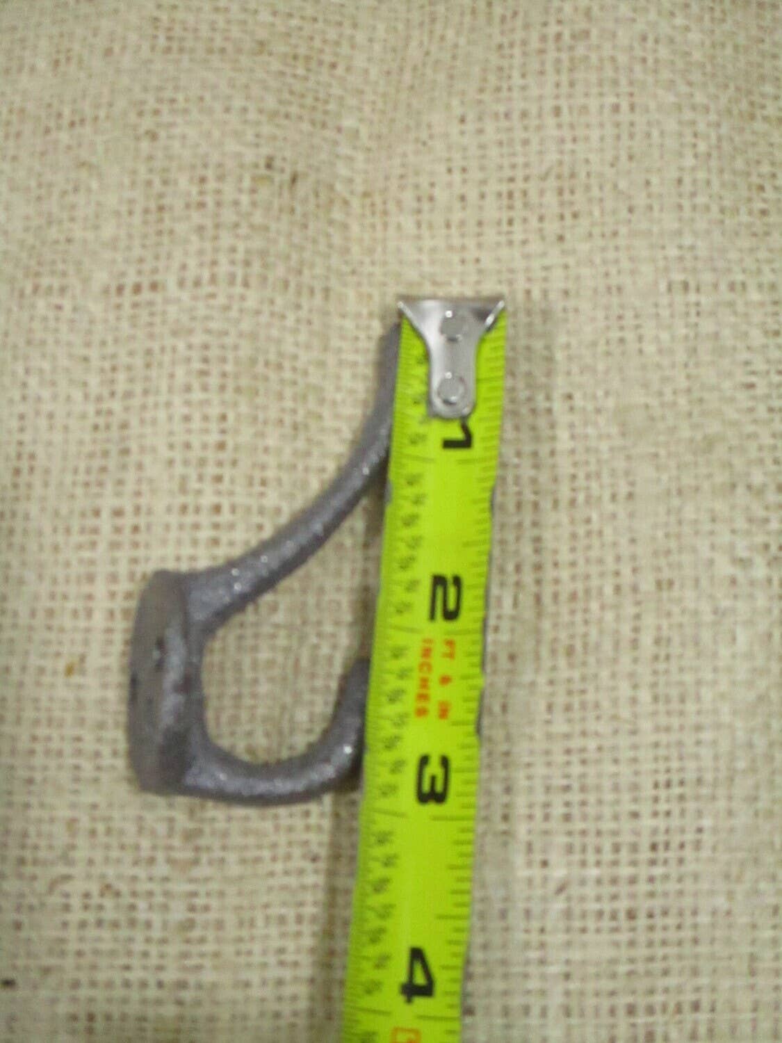 Raw Cast Iron Hook, 3"