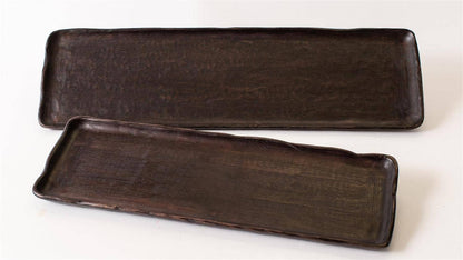 Artisanal Dark Wood Tray