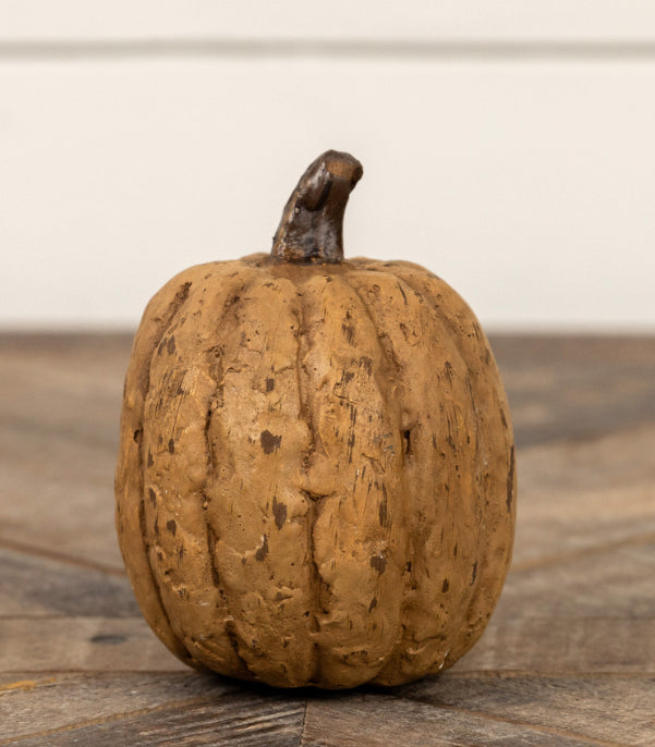 3.75” Beige Tall Pumpkin