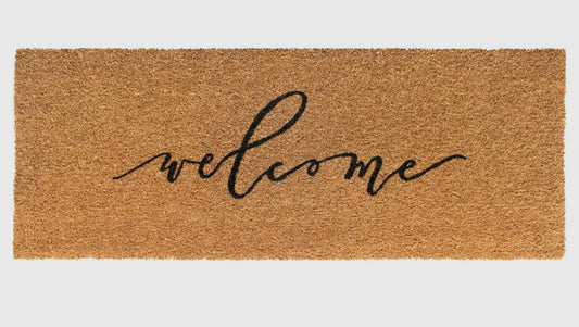 Black Scripty Welcome Doormat