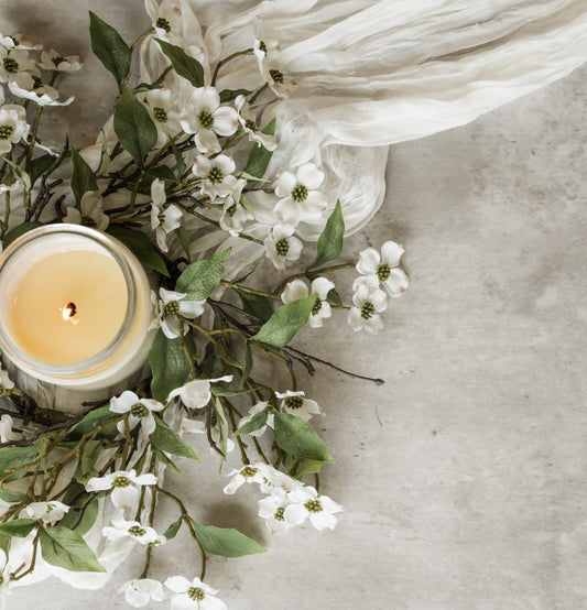 15” Dogwood Candle Ring