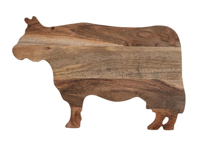 Acacia Wood Cow Shaped Cutting Board