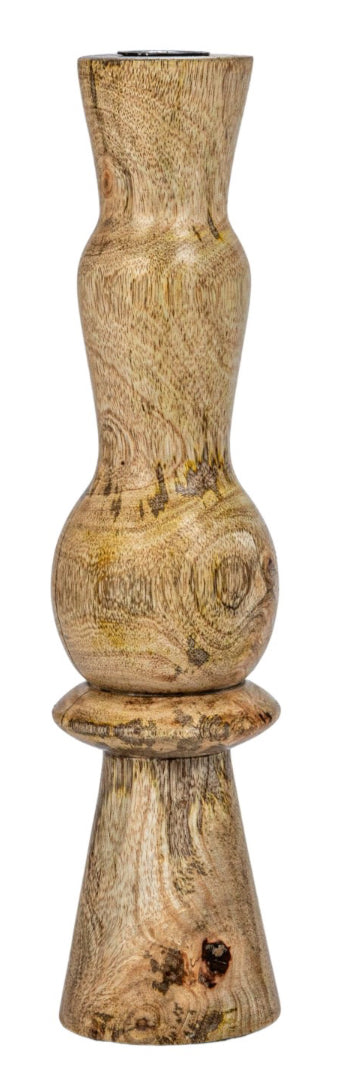Carved Wood Taper Holder