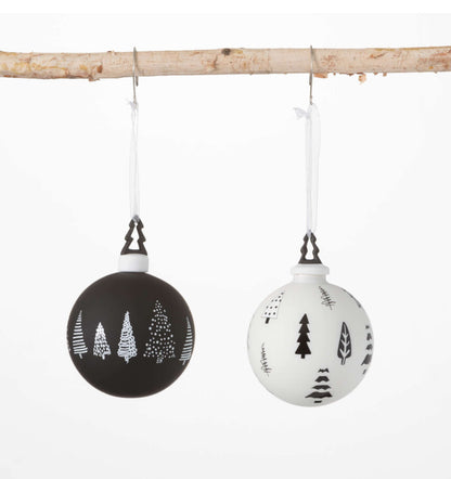 Black & White Tree Ornaments